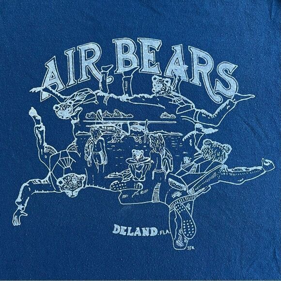Jerzees by Russell Vintage 80s Tee Shirt AIR BEARS De Land Deland Florida Medium - Picture 4 of 7